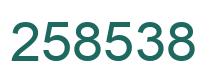 Number 258538 green image