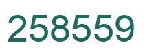 Number 258559 green image