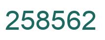 Number 258562 green image