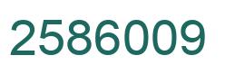 Number 2586009 green image