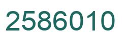 Number 2586010 green image
