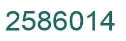 Number 2586014 green image