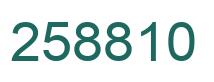 Number 258810 green image