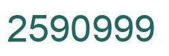 Number 2590999 green image