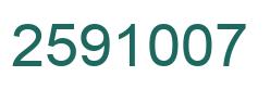 Number 2591007 green image