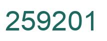 Number 259201 green image