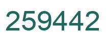 Number 259442 green image