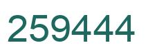 Number 259444 green image