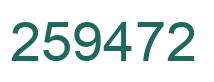 Number 259472 green image