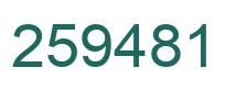 Number 259481 green image