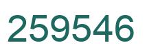 Number 259546 green image