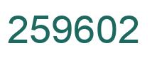 Number 259602 green image