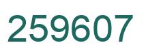 Number 259607 green image