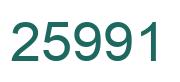 Number 25991 green image