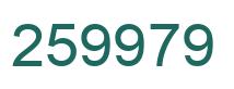 Number 259979 green image