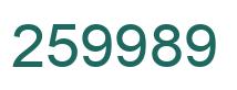 Number 259989 green image