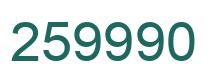 Number 259990 green image