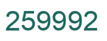 Number 259992 green image