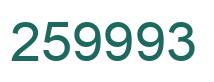 Number 259993 green image