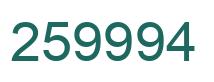 Number 259994 green image