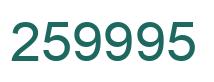 Number 259995 green image