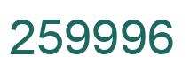 Number 259996 green image