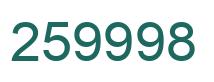 Number 259998 green image