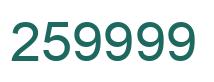 Number 259999 green image