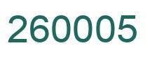 Number 260005 green image
