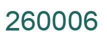 Number 260006 green image