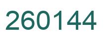 Number 260144 green image