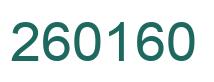 Number 260160 green image