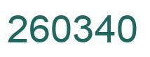 Number 260340 green image