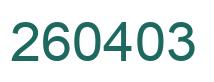 Number 260403 green image