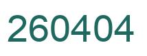 Number 260404 green image