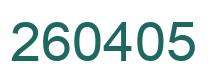 Number 260405 green image