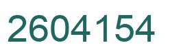 Number 2604154 green image