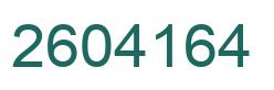 Number 2604164 green image