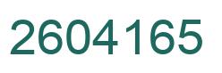 Number 2604165 green image