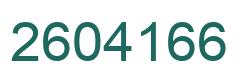 Number 2604166 green image