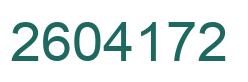 Number 2604172 green image