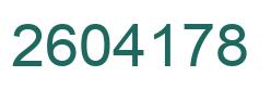 Number 2604178 green image