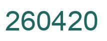 Number 260420 green image