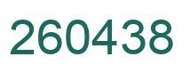 Number 260438 green image