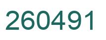 Number 260491 green image
