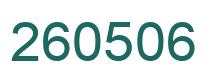 Number 260506 green image