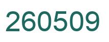 Number 260509 green image