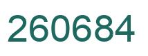 Number 260684 green image