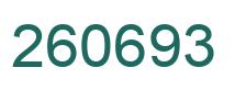 Number 260693 green image