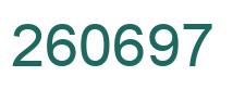 Number 260697 green image
